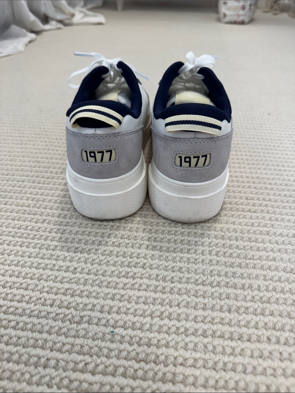 Luke 1977 Women's Grey & Navy Lace-Up Sneakers